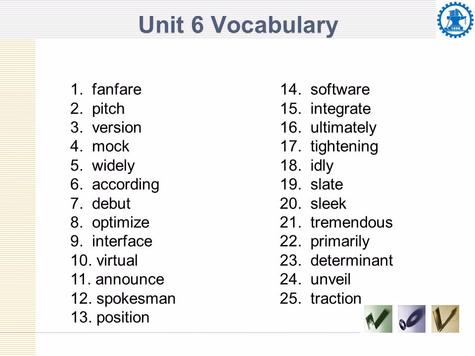 Unit6-2 vocabulary